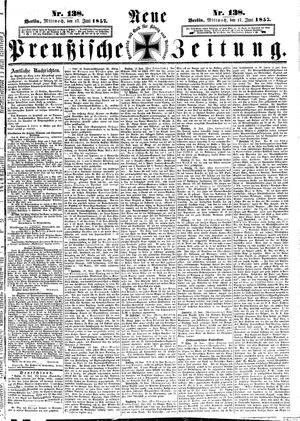 Neue preußische Zeitung vom 17.06.1857