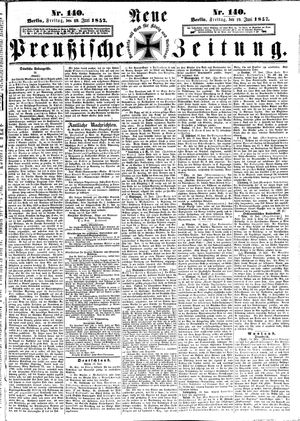 Neue preußische Zeitung vom 19.06.1857