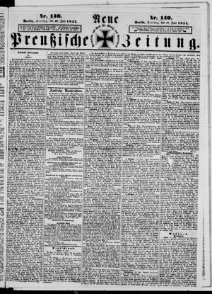 Neue preußische Zeitung vom 19.06.1857