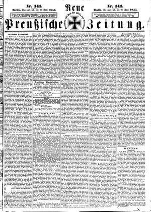 Neue preußische Zeitung vom 20.06.1857