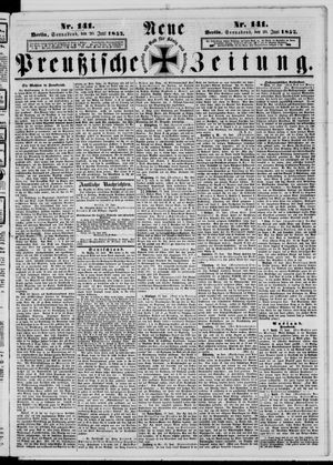 Neue preußische Zeitung vom 20.06.1857