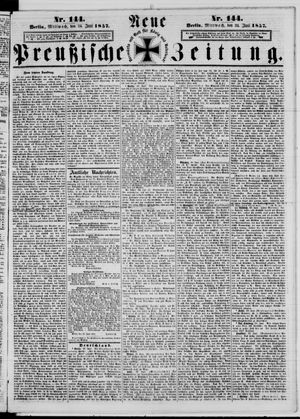 Neue preußische Zeitung vom 24.06.1857