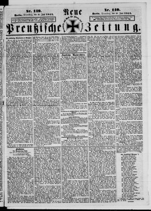Neue preußische Zeitung vom 30.06.1857