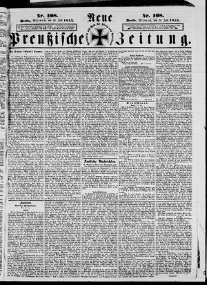 Neue preußische Zeitung vom 22.07.1857