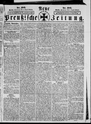 Neue preußische Zeitung vom 09.08.1857