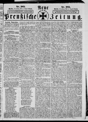 Neue preußische Zeitung vom 11.08.1857