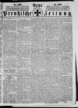 Neue preußische Zeitung vom 15.08.1857