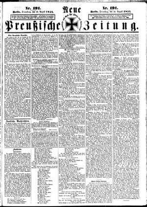 Neue preußische Zeitung vom 18.08.1857