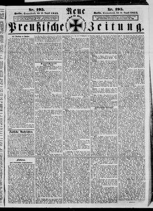 Neue preußische Zeitung vom 22.08.1857