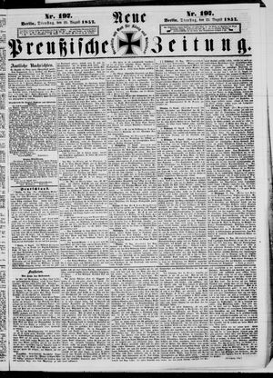 Neue preußische Zeitung vom 25.08.1857