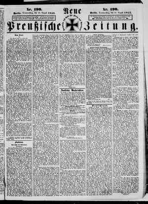 Neue preußische Zeitung vom 27.08.1857