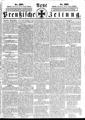 Neue preußische Zeitung vom 30.08.1857