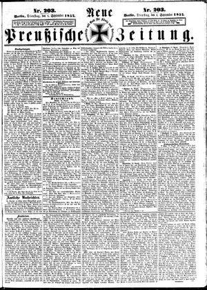 Neue preußische Zeitung vom 01.09.1857