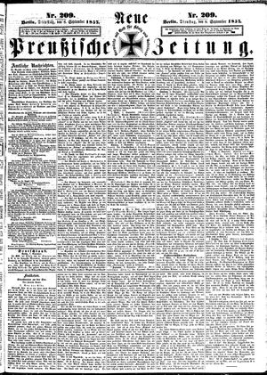 Neue preußische Zeitung on Sep 8, 1857