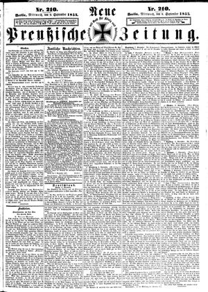 Neue preußische Zeitung vom 09.09.1857