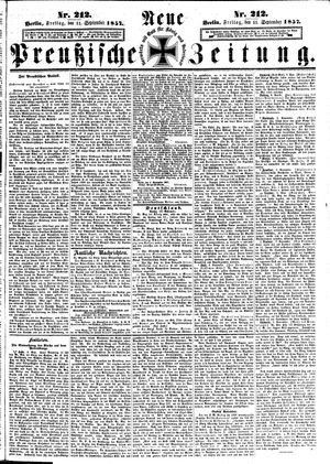 Neue preußische Zeitung vom 11.09.1857