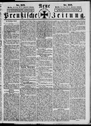 Neue preußische Zeitung vom 11.09.1857