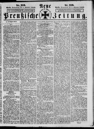 Neue preußische Zeitung vom 12.09.1857
