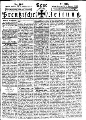 Neue preußische Zeitung vom 13.09.1857