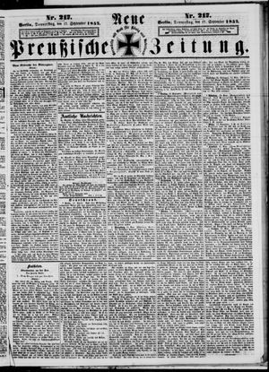 Neue preußische Zeitung vom 17.09.1857