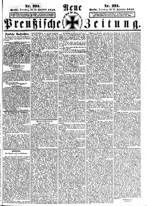 Neue preußische Zeitung vom 22.09.1857