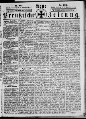 Neue preußische Zeitung vom 22.09.1857