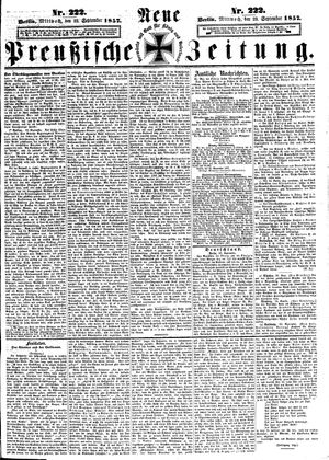 Neue preußische Zeitung vom 23.09.1857
