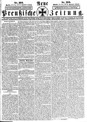 Neue preußische Zeitung vom 25.09.1857
