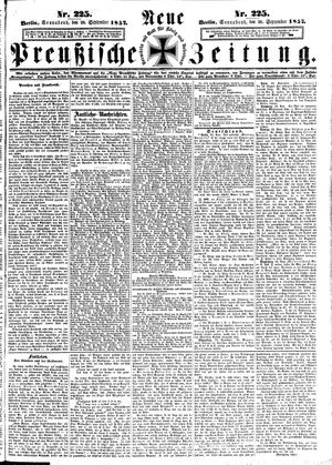 Neue preußische Zeitung vom 26.09.1857