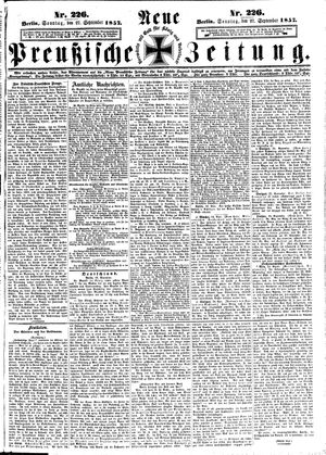 Neue preußische Zeitung vom 27.09.1857