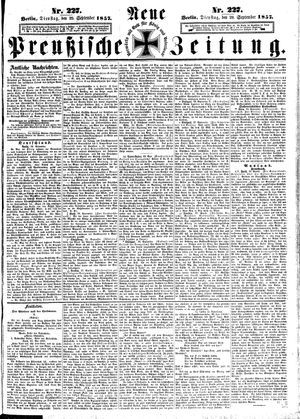 Neue preußische Zeitung vom 29.09.1857