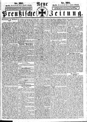 Neue preußische Zeitung on Oct 3, 1857