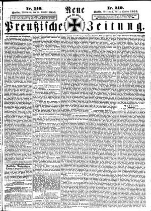 Neue preußische Zeitung on Oct 14, 1857