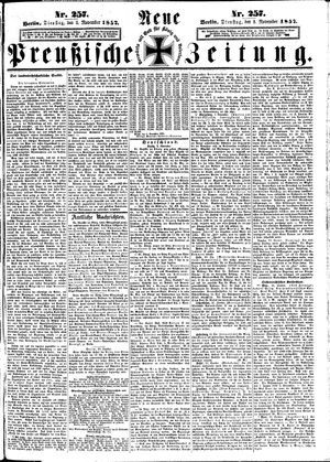 Neue preußische Zeitung on Nov 3, 1857