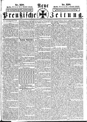 Neue preußische Zeitung vom 04.11.1857