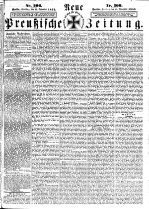 Neue preußische Zeitung on Nov 13, 1857