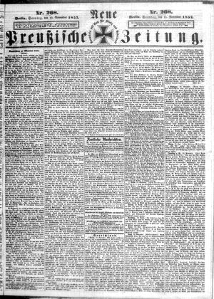 Neue preußische Zeitung vom 15.11.1857