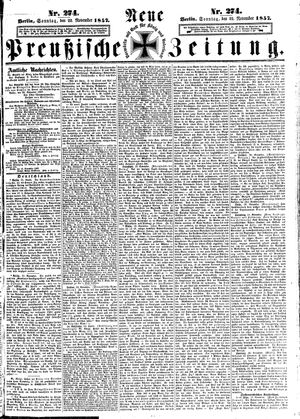 Neue preußische Zeitung vom 22.11.1857
