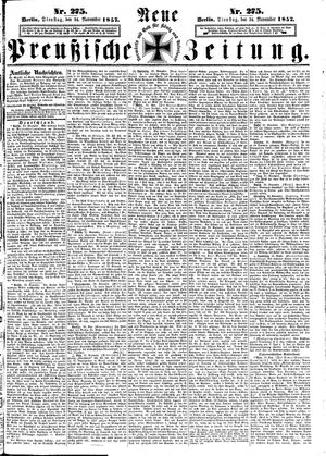 Neue preußische Zeitung vom 24.11.1857