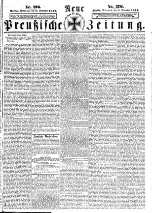 Neue preußische Zeitung vom 25.11.1857