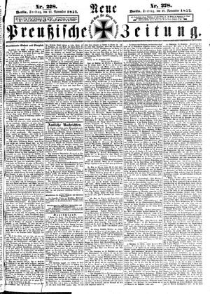 Neue preußische Zeitung vom 27.11.1857