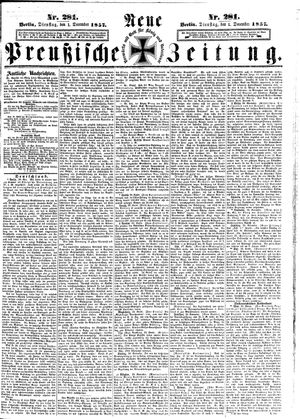 Neue preußische Zeitung vom 01.12.1857