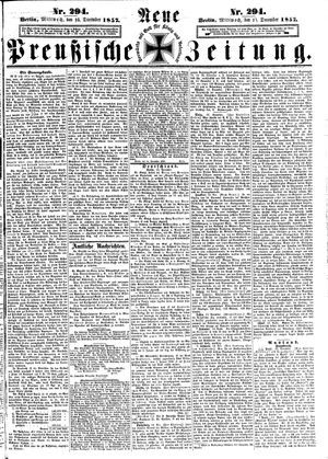 Neue preußische Zeitung vom 16.12.1857
