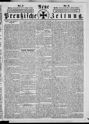Neue preußische Zeitung vom 09.01.1858