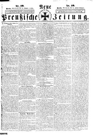 Neue preußische Zeitung on Jan 13, 1858