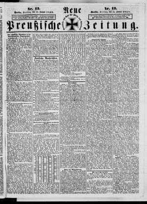 Neue preußische Zeitung vom 15.01.1858