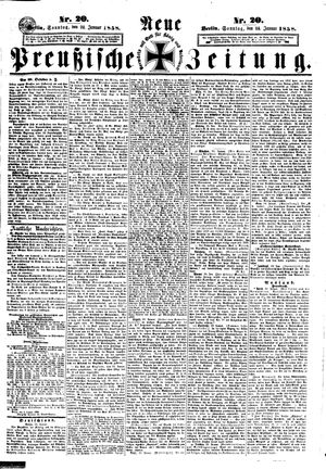 Neue preußische Zeitung vom 24.01.1858