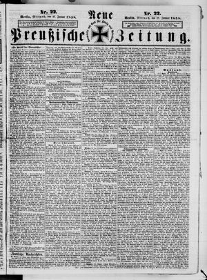 Neue preußische Zeitung vom 27.01.1858
