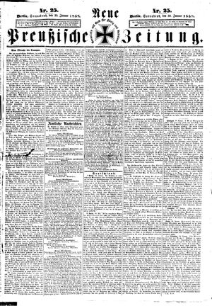 Neue preußische Zeitung vom 30.01.1858