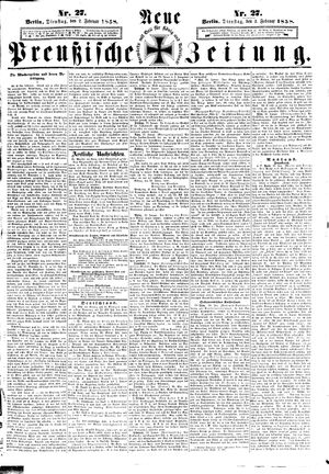 Neue preußische Zeitung vom 02.02.1858